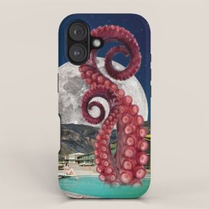 Octopus in the pool iPhone Case