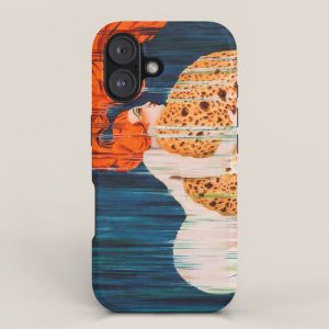 Mermaid with Sponge Vintage Poster iPhone Case