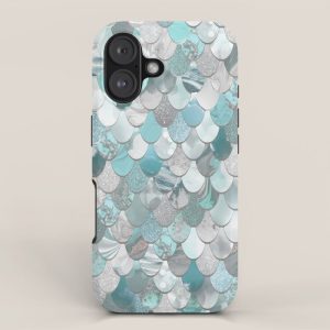 Mermaid Aqua and Grey iPhone Case