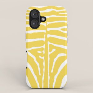 Zebra Wild Animal Print 240 Yellow iPhone Case