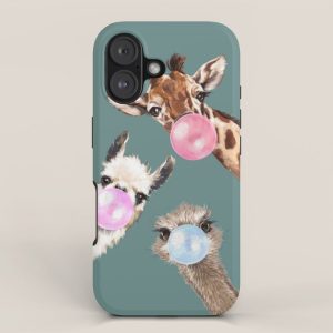 Bubble Gum Gang Dark Green iPhone Case