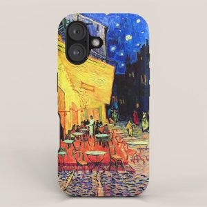 Van Gogh Cafe Terrace Place du Forum at Night iPhone Case