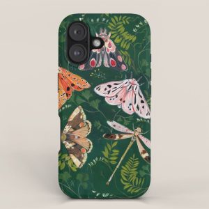 Moths and dragonfly iPhone Case