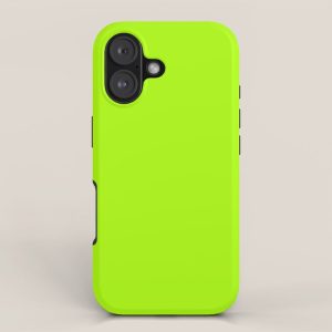 Trendy modern lime green neon color iPhone Case