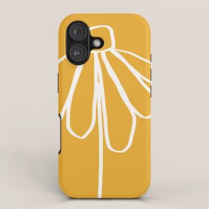 Minimal Flora - daisy yellow iPhone Case