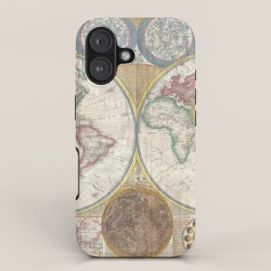 ancient map of the world iPhone Case