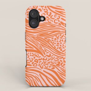 Pink and Orange Tiger and Cheetah Prints iPhone Case