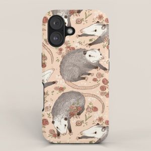 Opossum and Roses iPhone Case