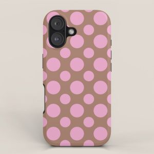 Polka Dots Variable Pattern 2 Inspired by PANTONE 17 1230 Color of the Year Mocha Mousse iPhone Case