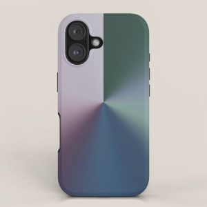 Line Gradient / Papa Green & French Grey iPhone Case