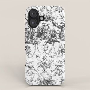 Antique 19th Century Romantic Rose Garland French Tapestry iPhone Case