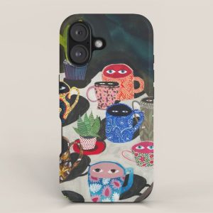 Suspicious mugs iPhone Case