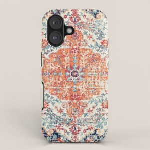 Antique Oriental Persian Burnt Orange & Aqua iPhone Case