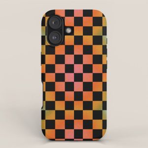 Rainbow Checkered Print iPhone Case