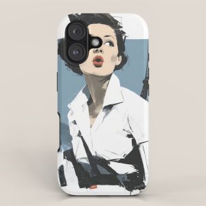 Parisian Glamour in Retro Style iPhone Case