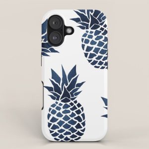 Pineapple Blue Denim iPhone Case