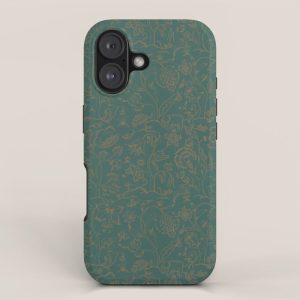 William Morris Middlemore Green Moss Gold Pattern iPhone Case