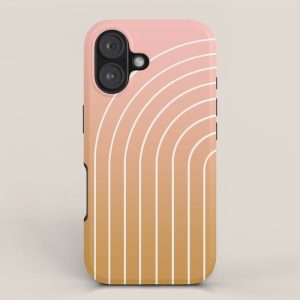 Ombre Arch XIII Pastel Sunset Gradient Modern Geometric Lines iPhone Case