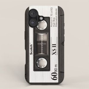 Cassette Tape Black And White #decor #society6 #buyart iPhone Case