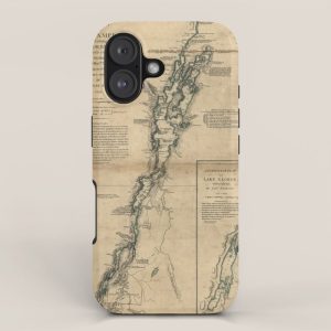 Vintage Map of Lake Champlain & Lake George (1776) iPhone Case