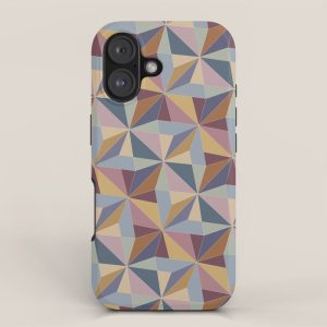 Kaleidoscope Tile Pattern II Cool Tone Pastel iPhone Case