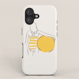 Summer ready - line drawing iPhone Case
