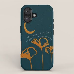 "Let Light Be A Sweet Rebellion In The Shadows" iPhone Case