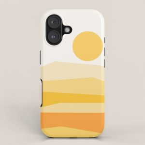 Abstract Landscape 09 Yellow iPhone Case