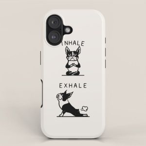 Inhale Exhale Boston Terrier iPhone Case