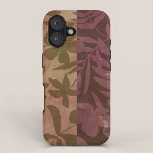 Reverse Floral Maroon iPhone Case