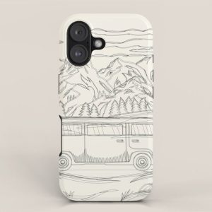 Mountain Road Linescape iPhone Case