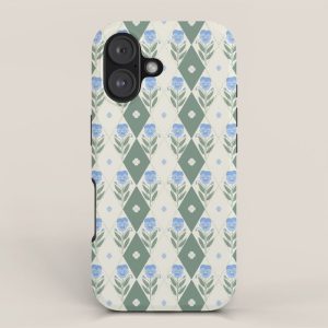 Pansy Diamond Floral Pattern iPhone Case