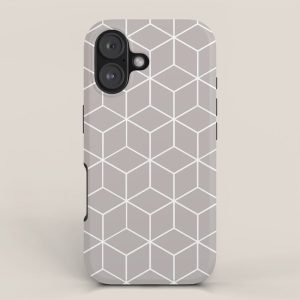 Cube Geometric 03 Grey iPhone Case