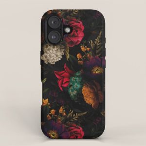 Midnight Hours Dark Vintage Flowers Garden iPhone Case