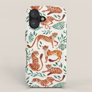 Cheetah Collection - Orange & Green Palette iPhone Case