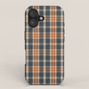 North Country Plaid - classic blue and red iPhone Case