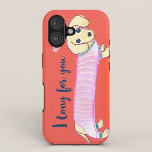 Valentine's Day dachshund dog iPhone Case
