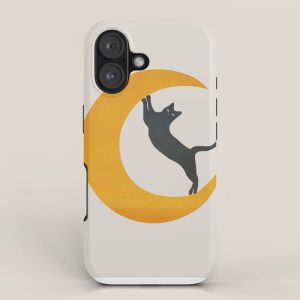 Moon and Cat iPhone Case