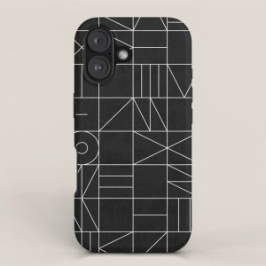 My Favorite Geometric Patterns No.9 - Black iPhone Case