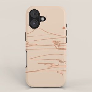 Line Mountain Sunset. iPhone Case
