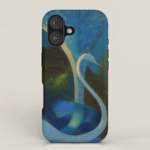 Swans (Night) Central Park, Gapstow Bridge New York by Joseph Stella iPhone Case