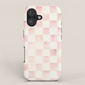 Society6 x Mackenzie Childs Rosy Check iPhone Case