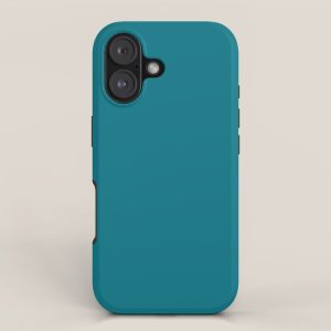 Deep Teal Blue Solid iPhone Case