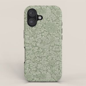 William Morris Bird & Anemone Sage Green iPhone Case