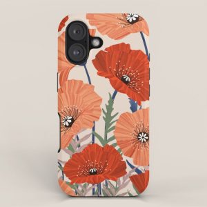 Poppies pattern iPhone Case
