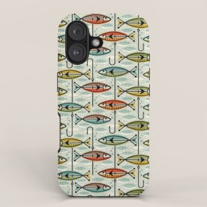 Vintage Color Block Fish iPhone Case