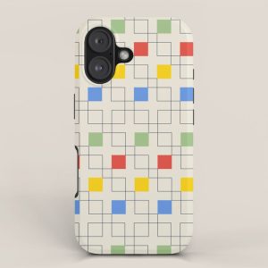 Colorful Offset Checkers iPhone Case
