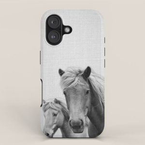 Horses - Black & White iPhone Case