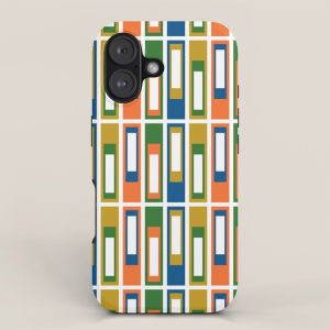 Mid Century Modern Geometric Abstract Multicolored Lexington Ave Pattern iPhone Case