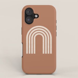 Woodblock arch terracotta iPhone Case